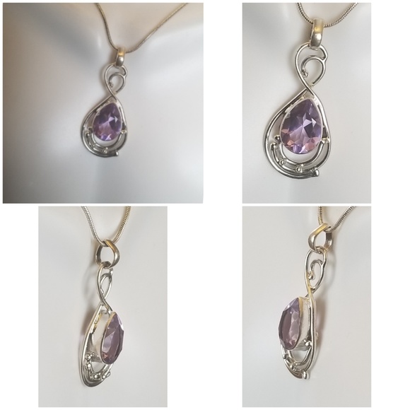 5ct Color Changing Alexandrite Pendant 1.5" long - Picture 2 of 4